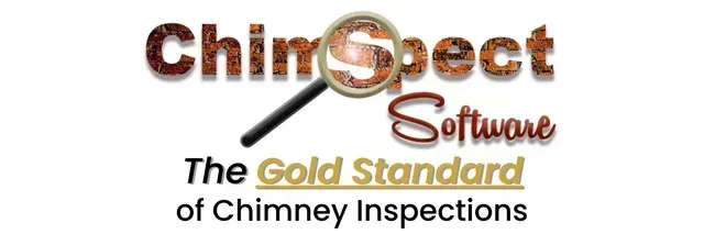 A logo for chinspect software the gold standard of chimney inspections