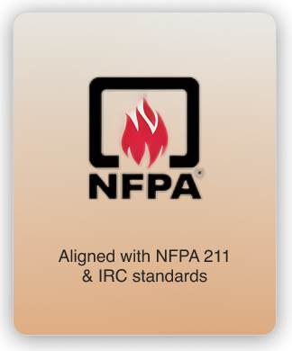 NFPA logo with flame in a square. 