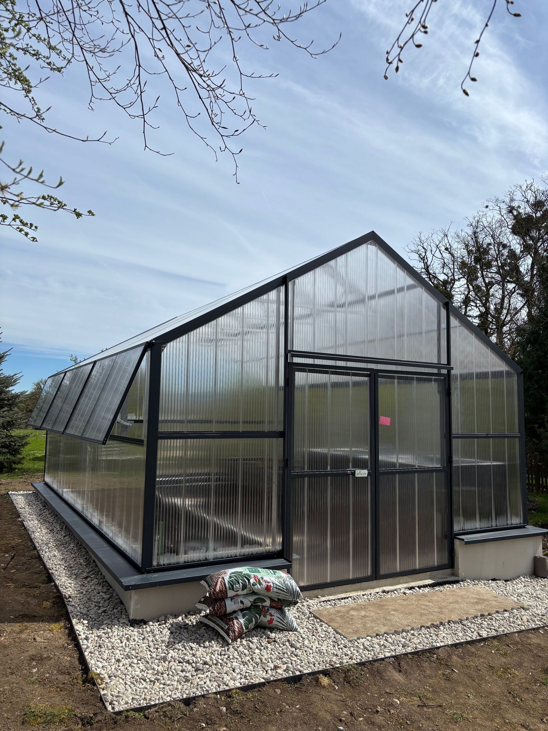 Freistehendes Gewächshaus 4,5x6m