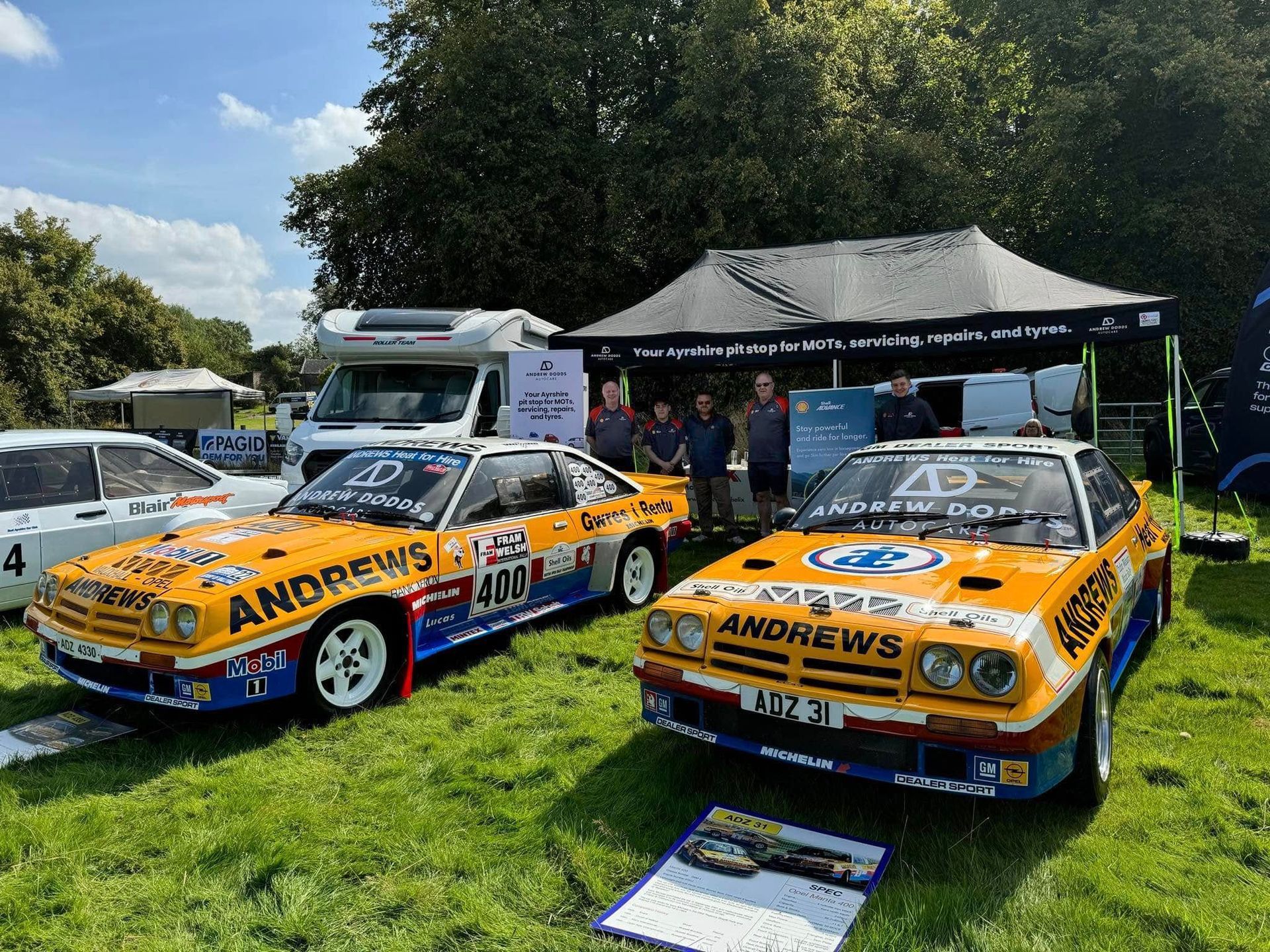 Andrew Dodds Autocar team at the Lombard Rally near Kilmarnock