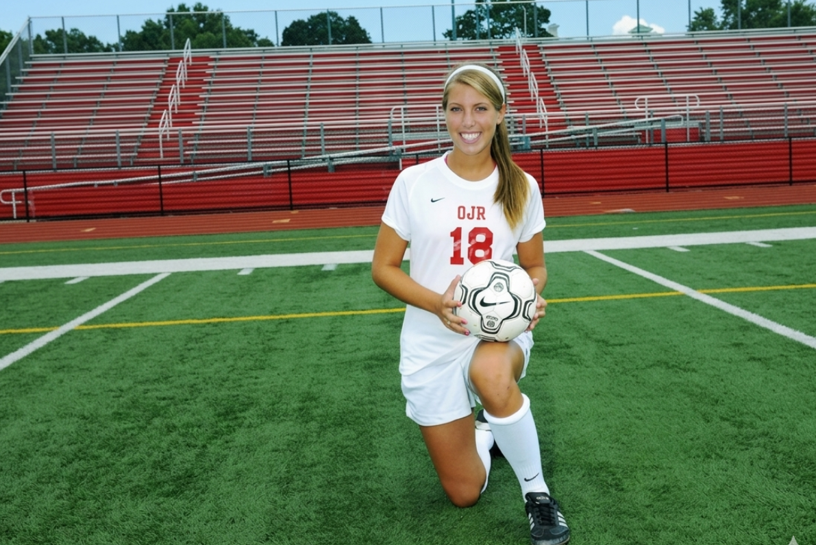 High Resolution Photo Needed Kelsey Kramer in her Owen J. Roberts soccer uniform number 18 on the field