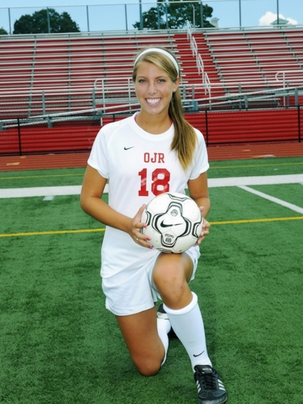 Kelsey Kramer in her Owen J. Roberts soccer uniform number 18