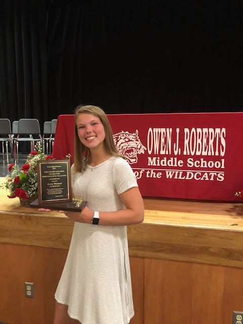 Avery Wentzel 2019 Parisi Speed School Scholarship recipient at Owen J. Roberts High School