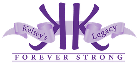 Kelsey's Legacy Forever Strong Foundation logo featuring the iconic KK symbol