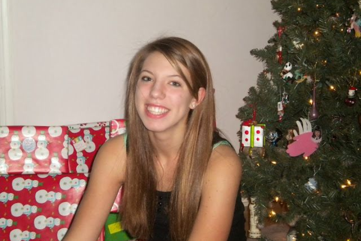 Kelsey Kramer smiling at Christmas
