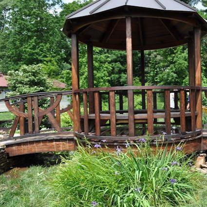 Kelsey's Bridge and Garden memorial built by the community in honor of Kelsey Kramer in Chester County PA