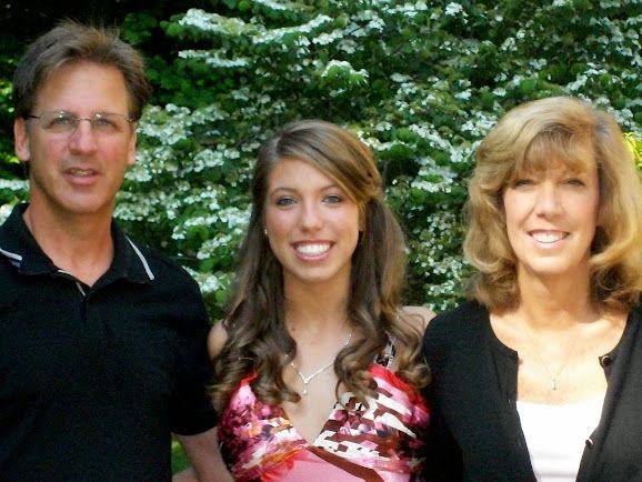 Kelsey Kramer with her father Bill and mother Lori Kramer at prom