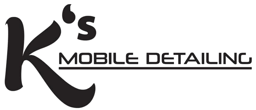 Logo for K's Mobile Detailing with large stylized letter K and the text "MOBILE DETAILING" underlined.