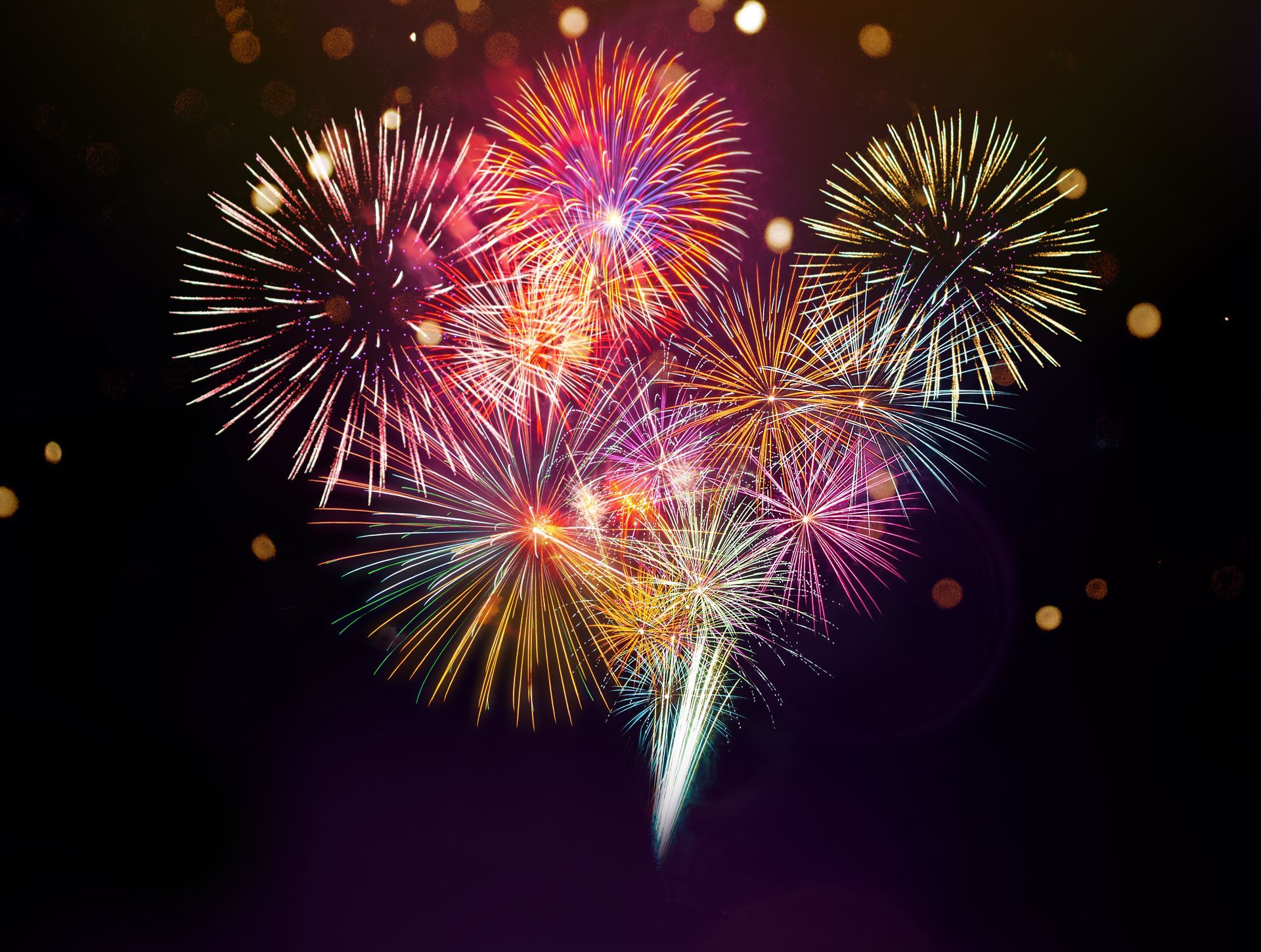 farbenprächtiges Feuerwerk