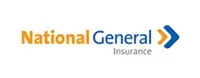 National General Insurance logo in orange and blue with double chevron icon