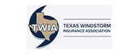 Texas Windstorm Insurance Association logo with blue and gold circular TWIA emblem and text