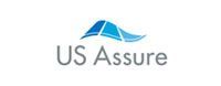 US Assure logo with blue roof icon and gray text
