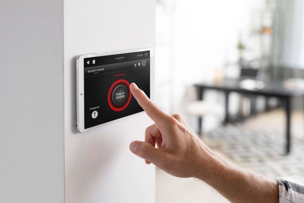 A person is pressing a button on a smart phone.