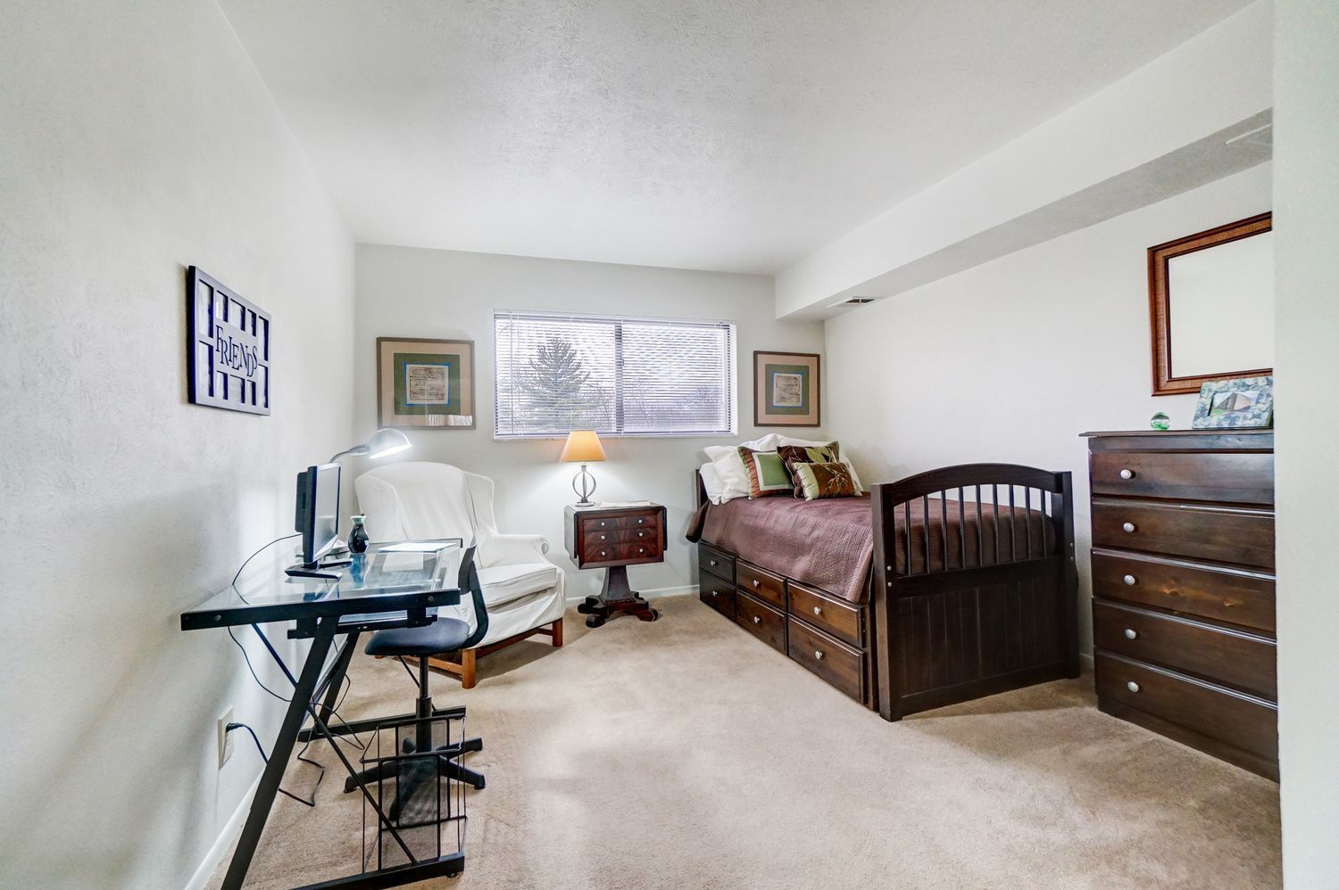 Bedroom in a Campus View Apartment