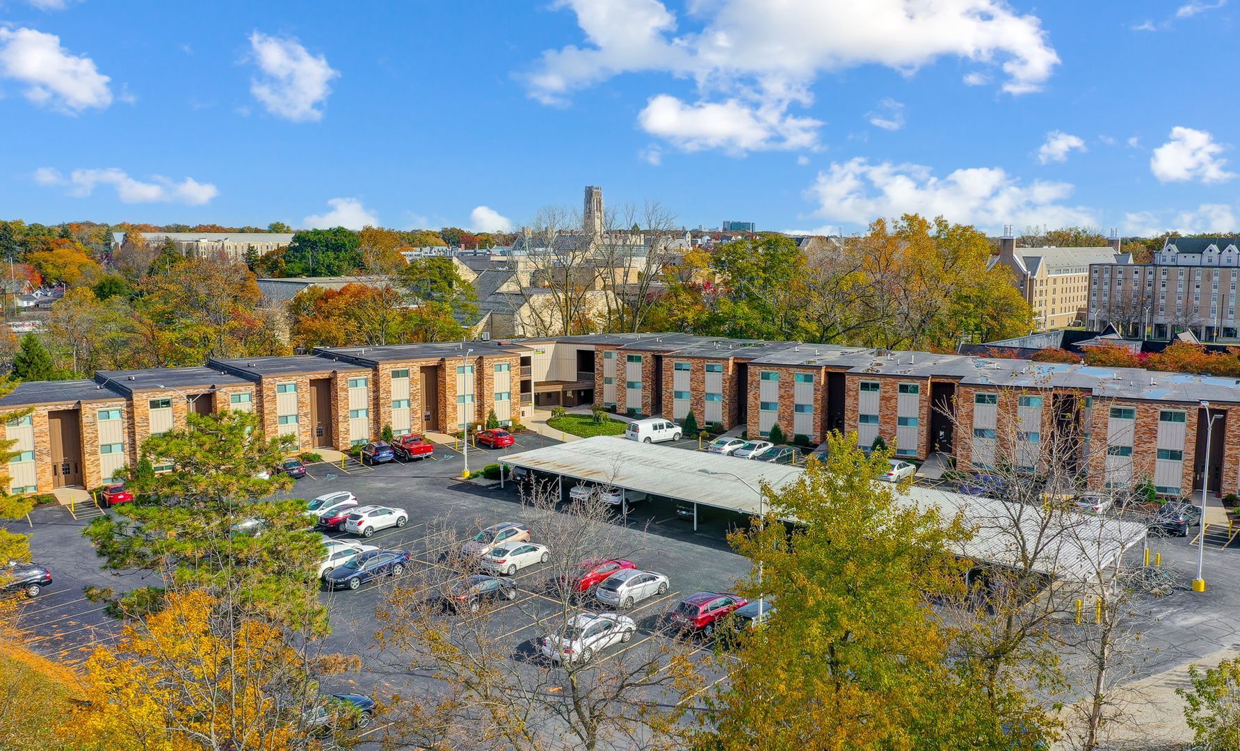 Campus View Apartments, located near the University of Toledo, has convenient parking and available covered parking at an additional fee.