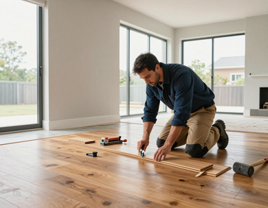 Hardwood flooring installation