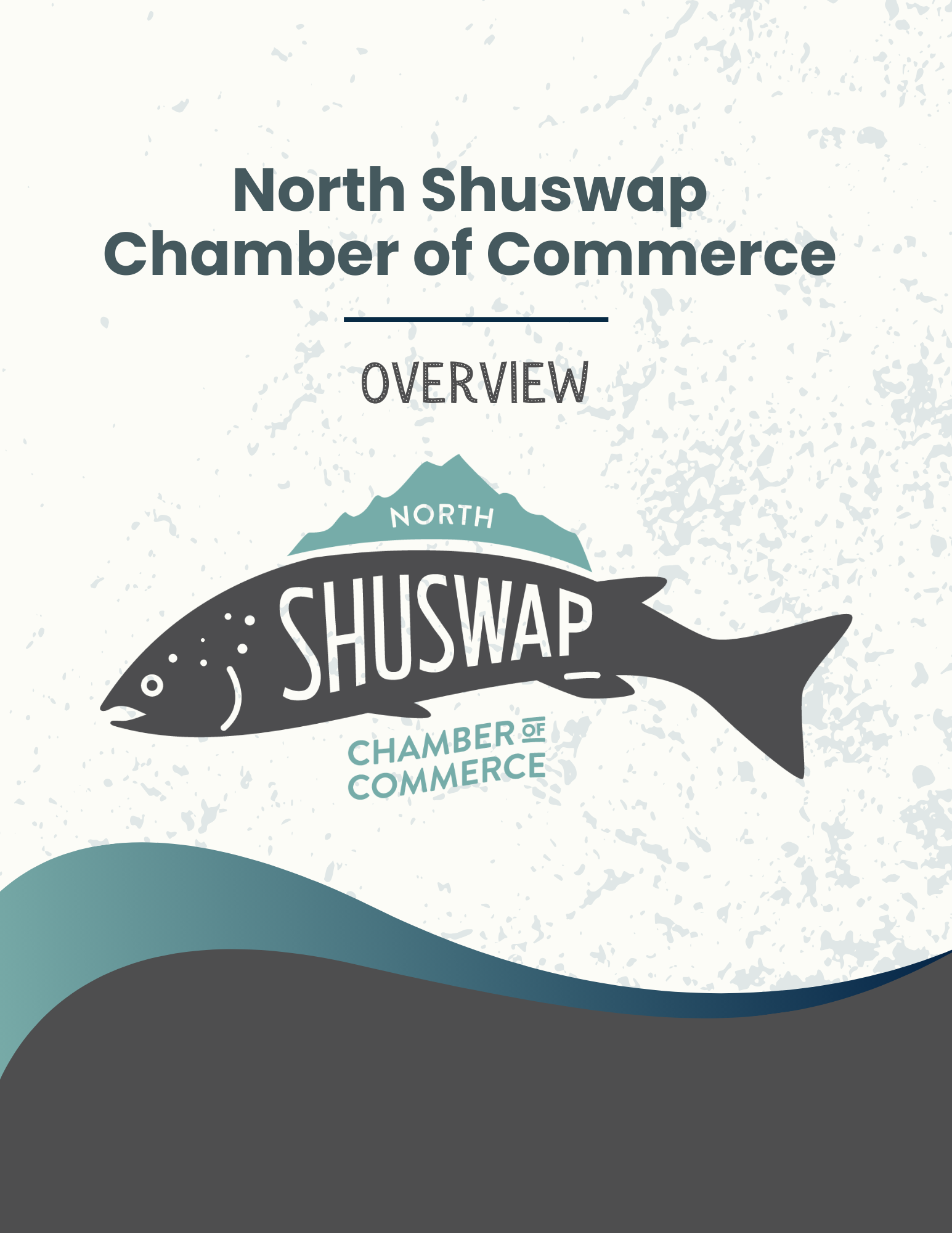 Print and digital design Kamloops - North Shuswap Chamber of Commerce overview booklet cover featuring their logo