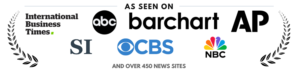 Elite Marketing Projects featured in major media outlets including International Business Times, ABC, Barchart, AP News, Street Insider, CBS, NBC, and over 450 news sites