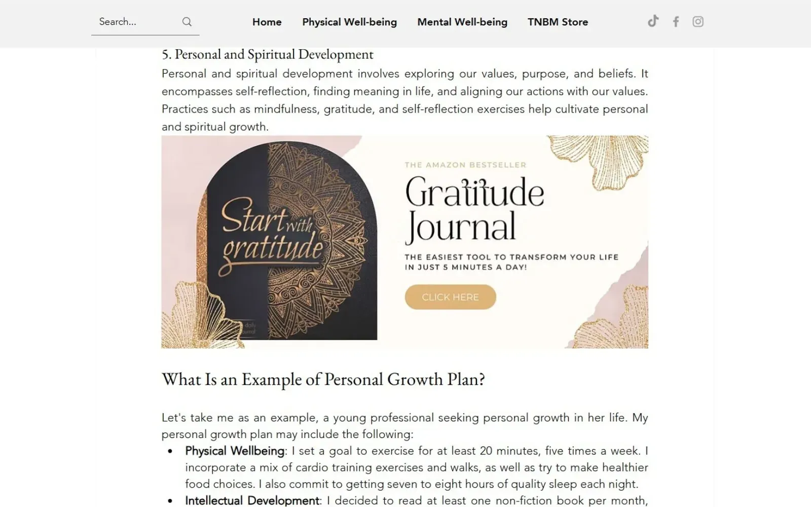 Wellness blog article with an embedded affiliate product feature and structured how-to content