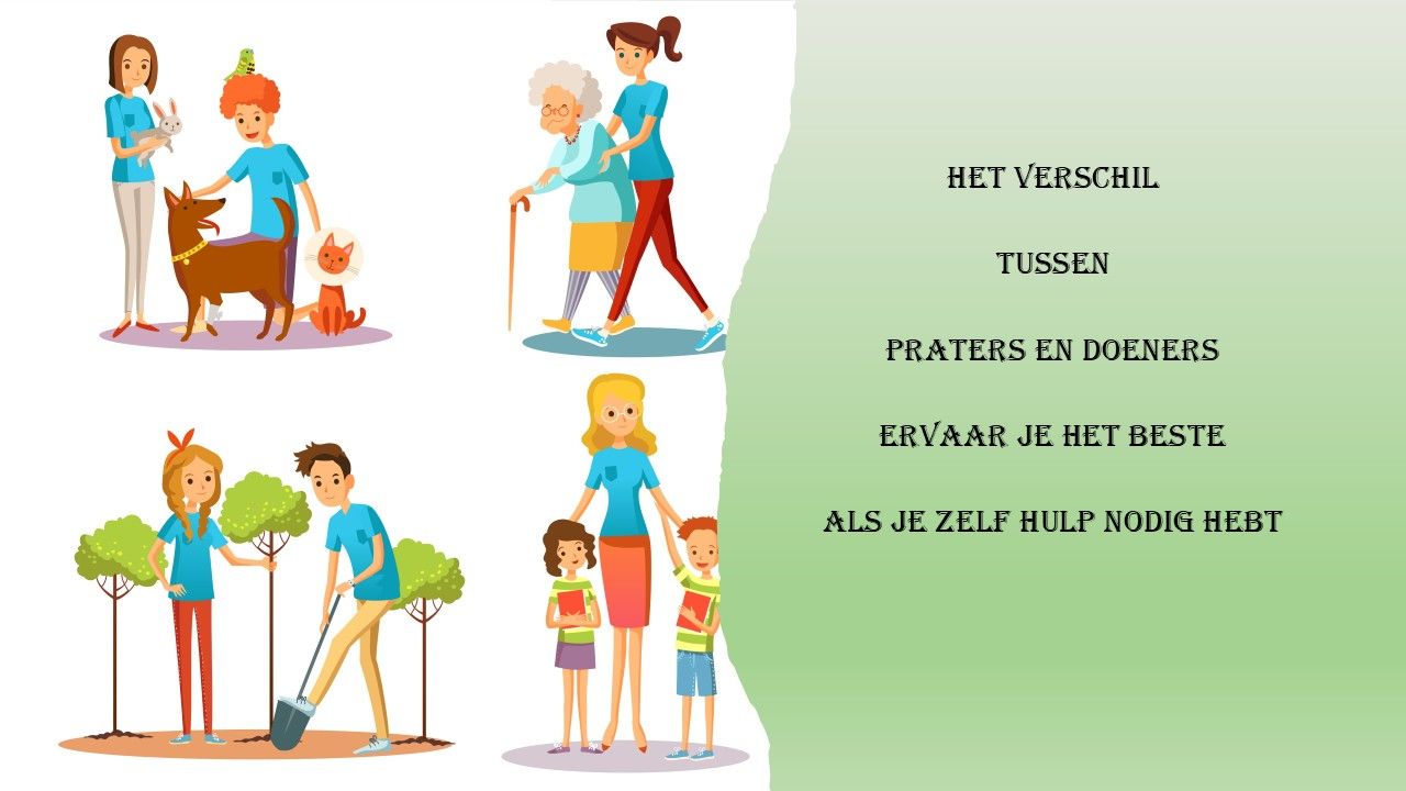verschil tussen praters en doeners