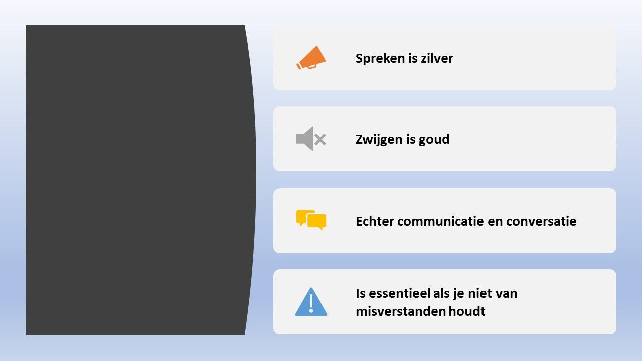 spreken is zilver, zwijgen is goud