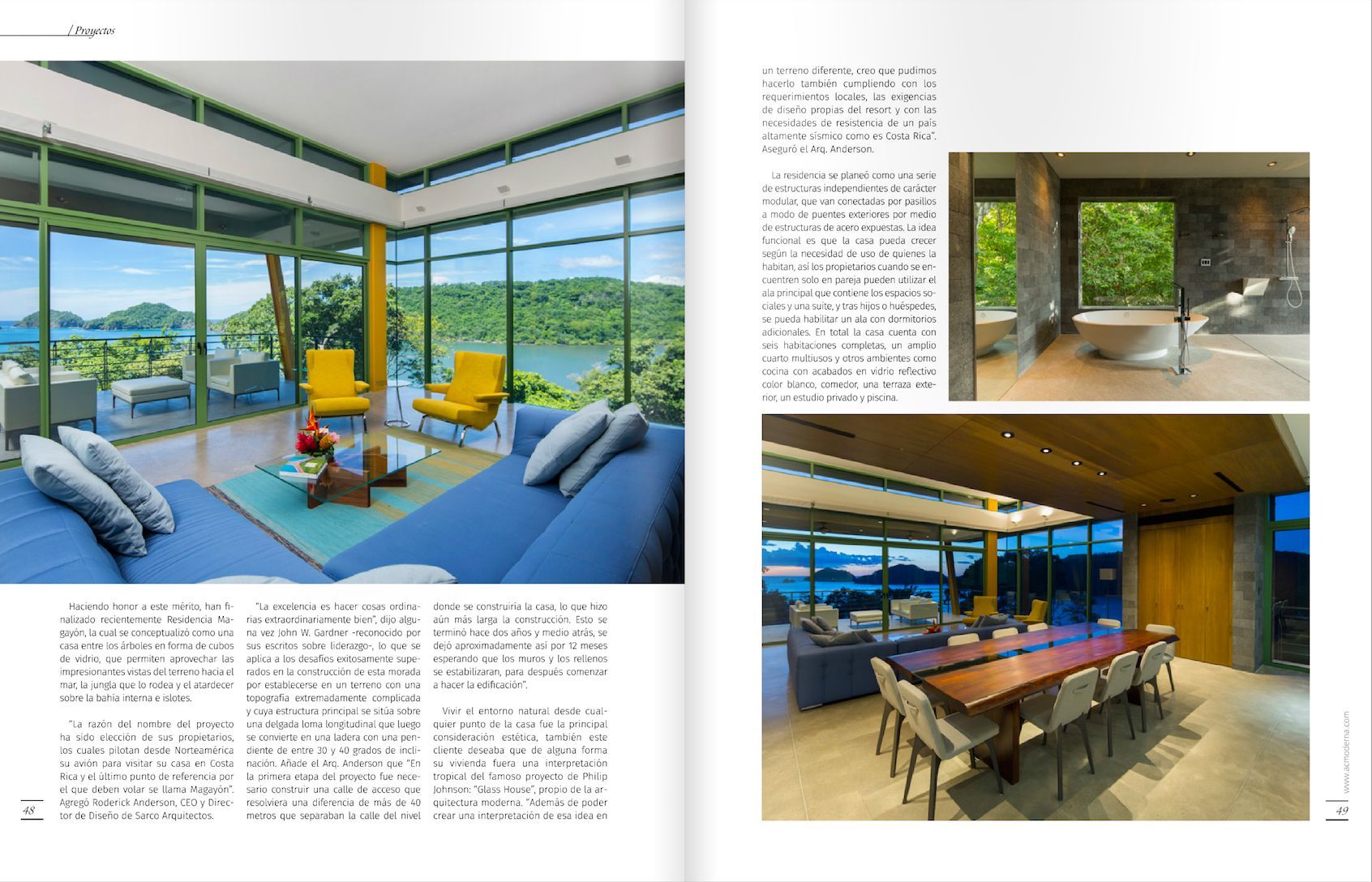 Sarco architect was showcased on a magazine