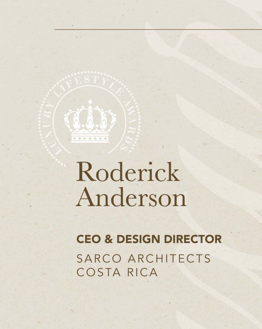 roderick anderson is the ceo and design director of sarco architects costa rica
