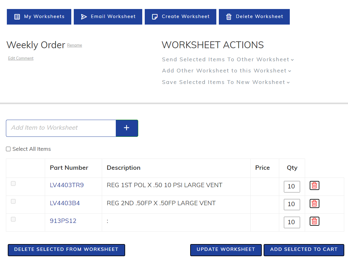 Worksheets