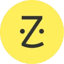 The letter z is in a yellow circle on a white background.