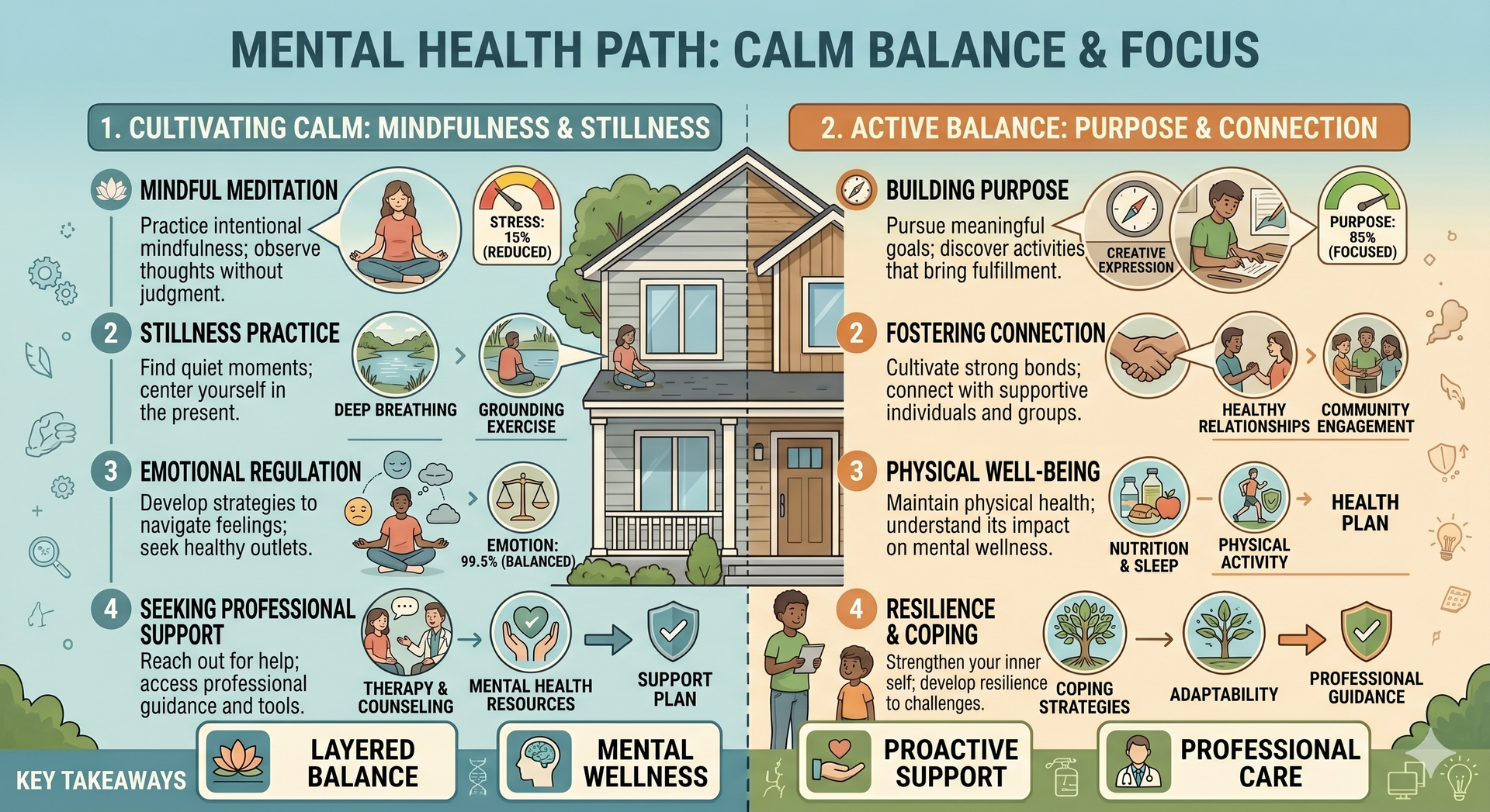 mental health stability coping methods illustration calm