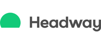 The headway logo has a green circle in the middle of it.