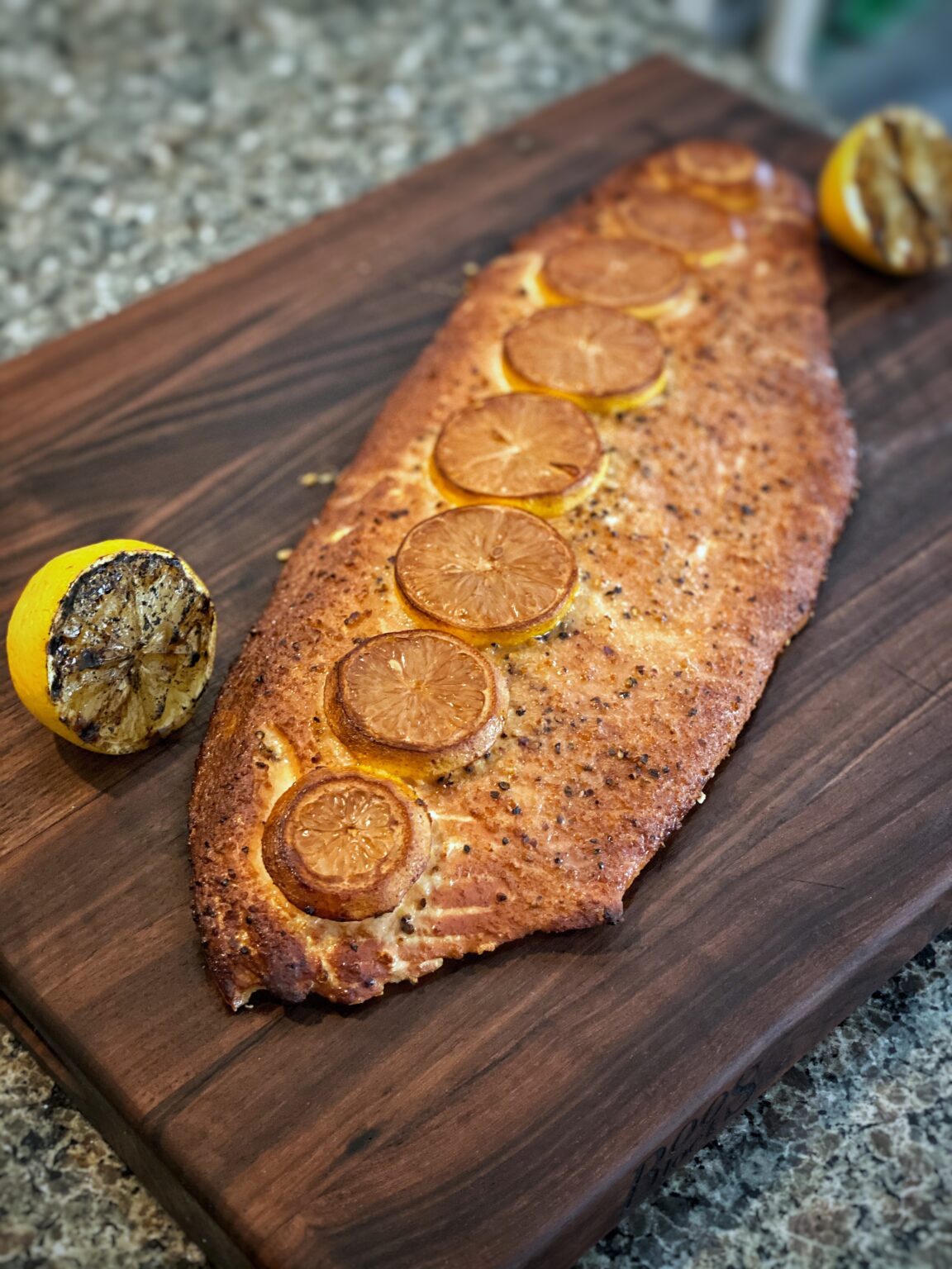 Cedar Plank Lemon Salmon Recipe B&B Charcoal