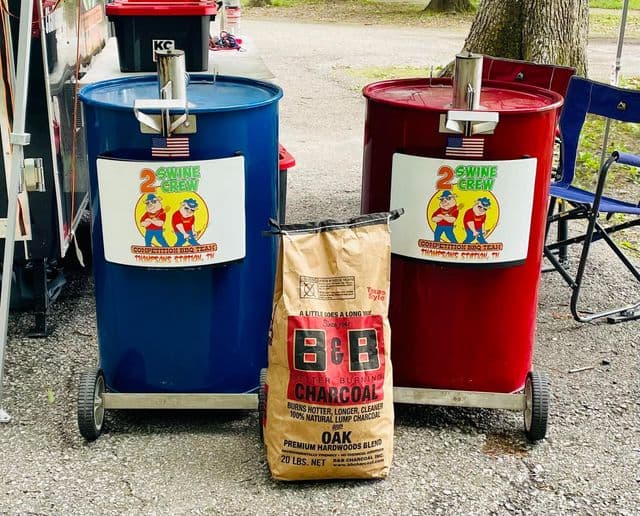 2 Swine Crew Smokers and bag of B&B Charcoal