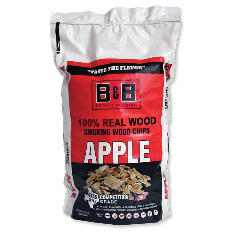 Bag of B&B Apple Smoking Wood Chips, apple wood chips, smoking chips