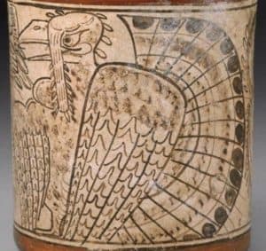 Myan pottery with a tukey on it circa 750 A.D.