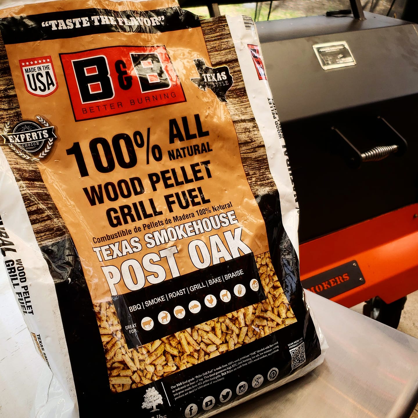 Bag of B&B Post Oak Pellets