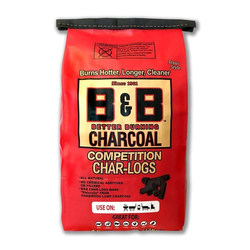 15lb bag of B&B Competition Char-Logs Charcoal briquets, charcoal logs for charcoal grilling