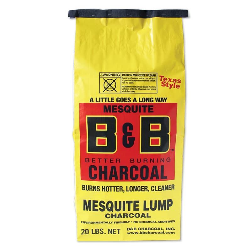 Learn More Bag of B&B 20lb Mesquite Lump Charcoal for charcoal grilling, best lump charcoal for grilling