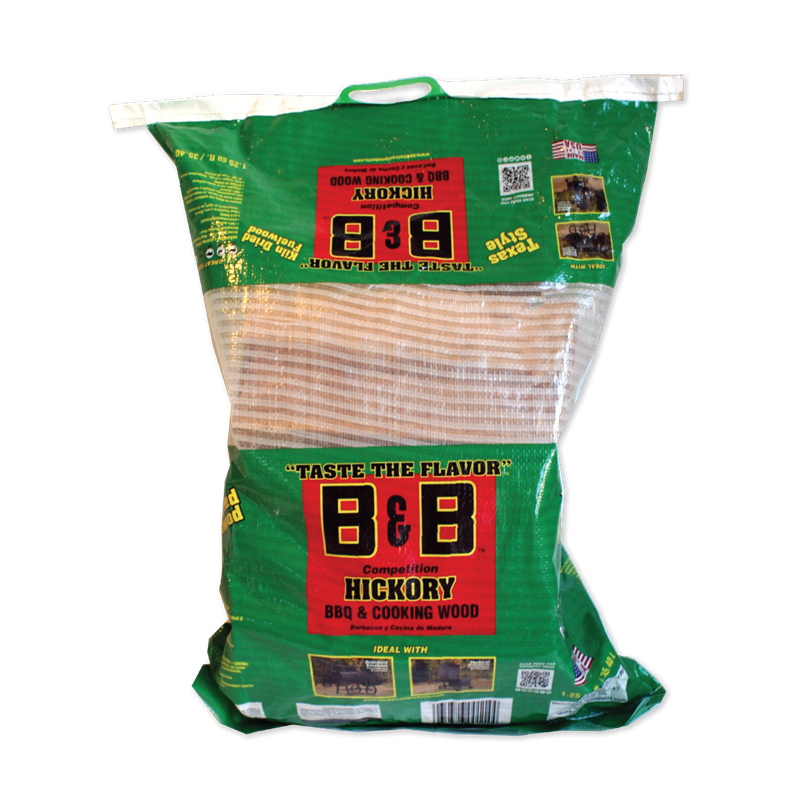 1.25 cubic foot bag of B&B Hickory BBQ & Cooking Wood