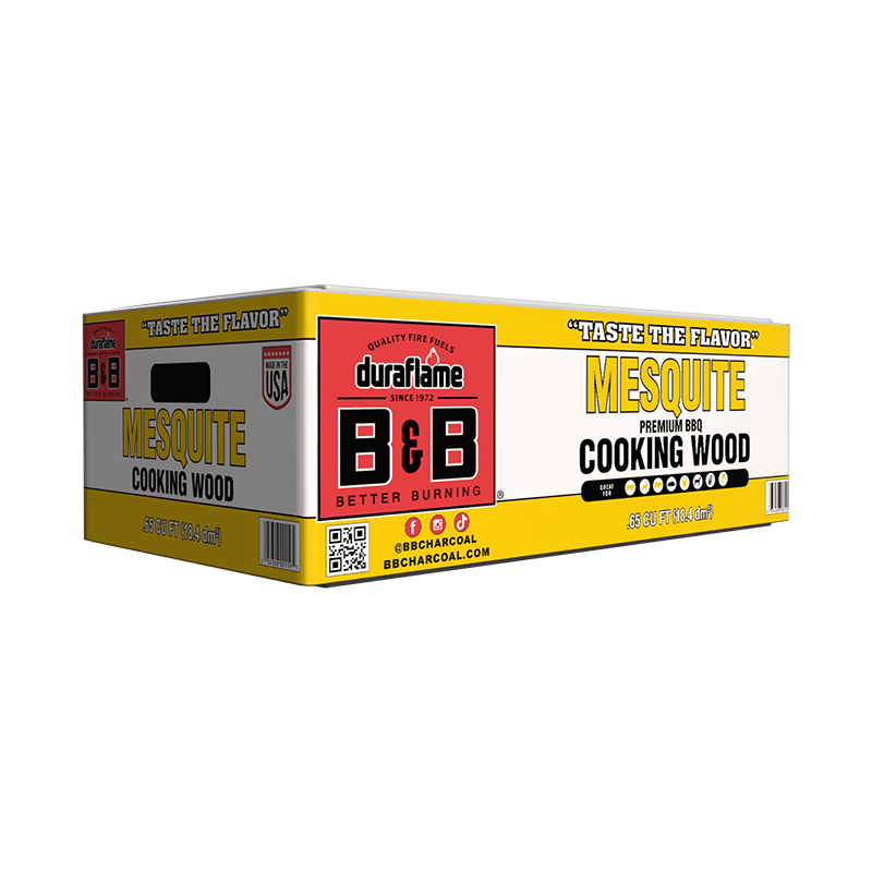 .65 cubic foot box of B&B Mesquite BBQ & Cooking Wood