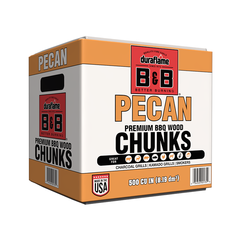 500 cubic inch box of B&B Pecan Smoking Wood Chunks, pecan wood for smoking, pecan wood chunks,pecan wood near me,pecan wood chunks near me