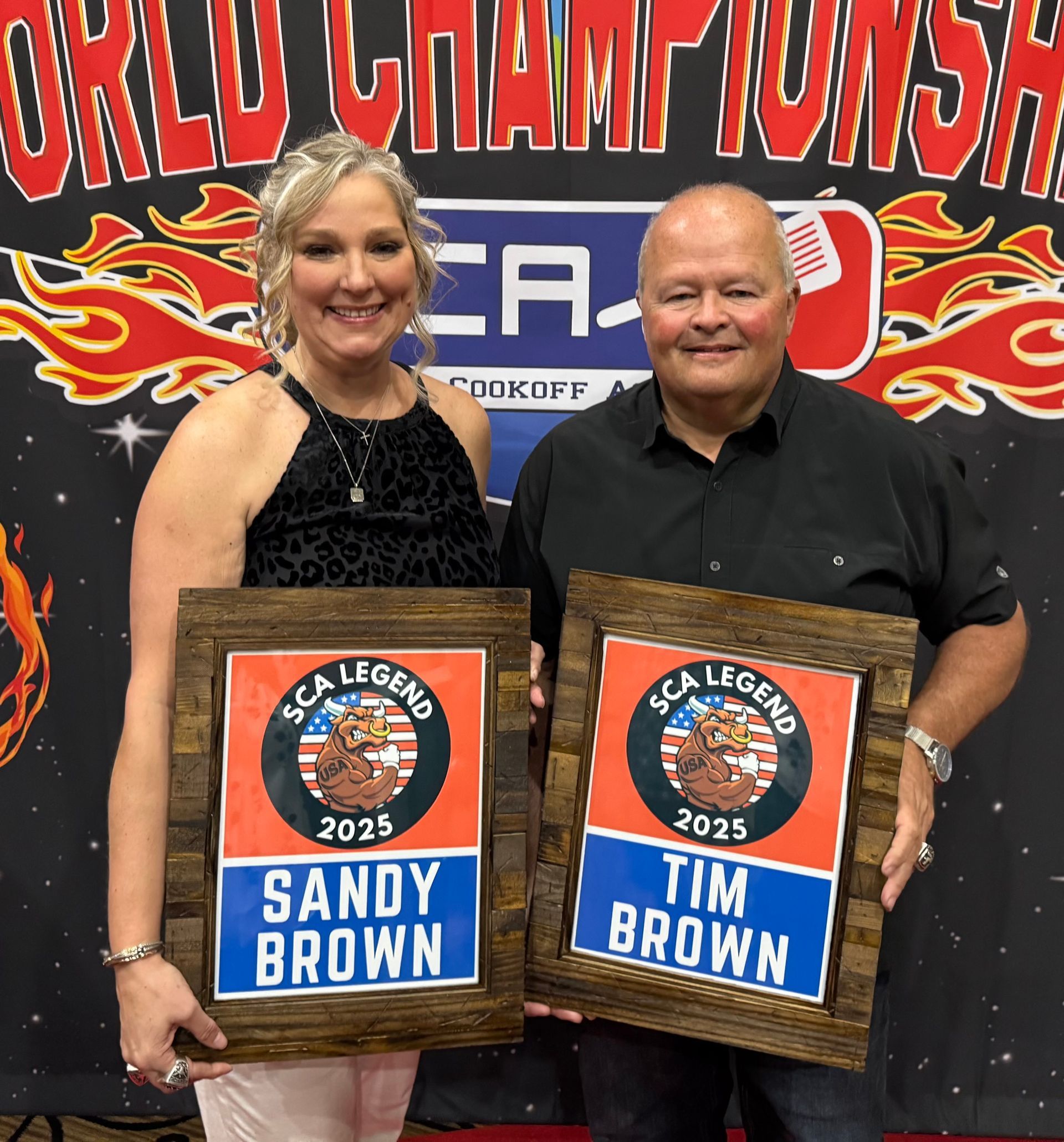B&B Team Members Tim & Sandy Brown, Pitmasters of Stress Relief BBQ