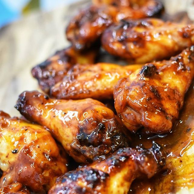 Grilled chicken wings on a plate