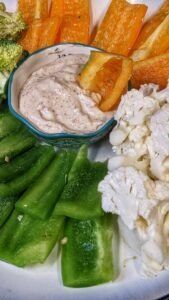 Smoked Veggie Platter with Chipotle Ranch dip