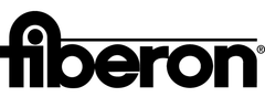 Fiberon logo in black lowercase text with a stylized arch over the “i”