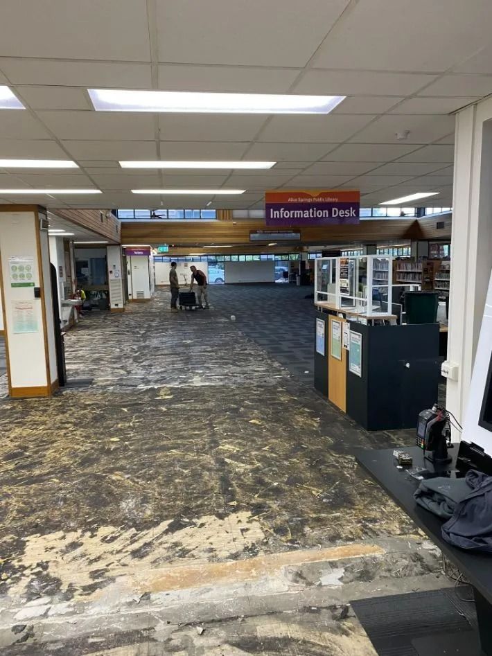 Interior View of a Room With Ripped-up Flooring — Ozwide Flooring In Ciccone, NT