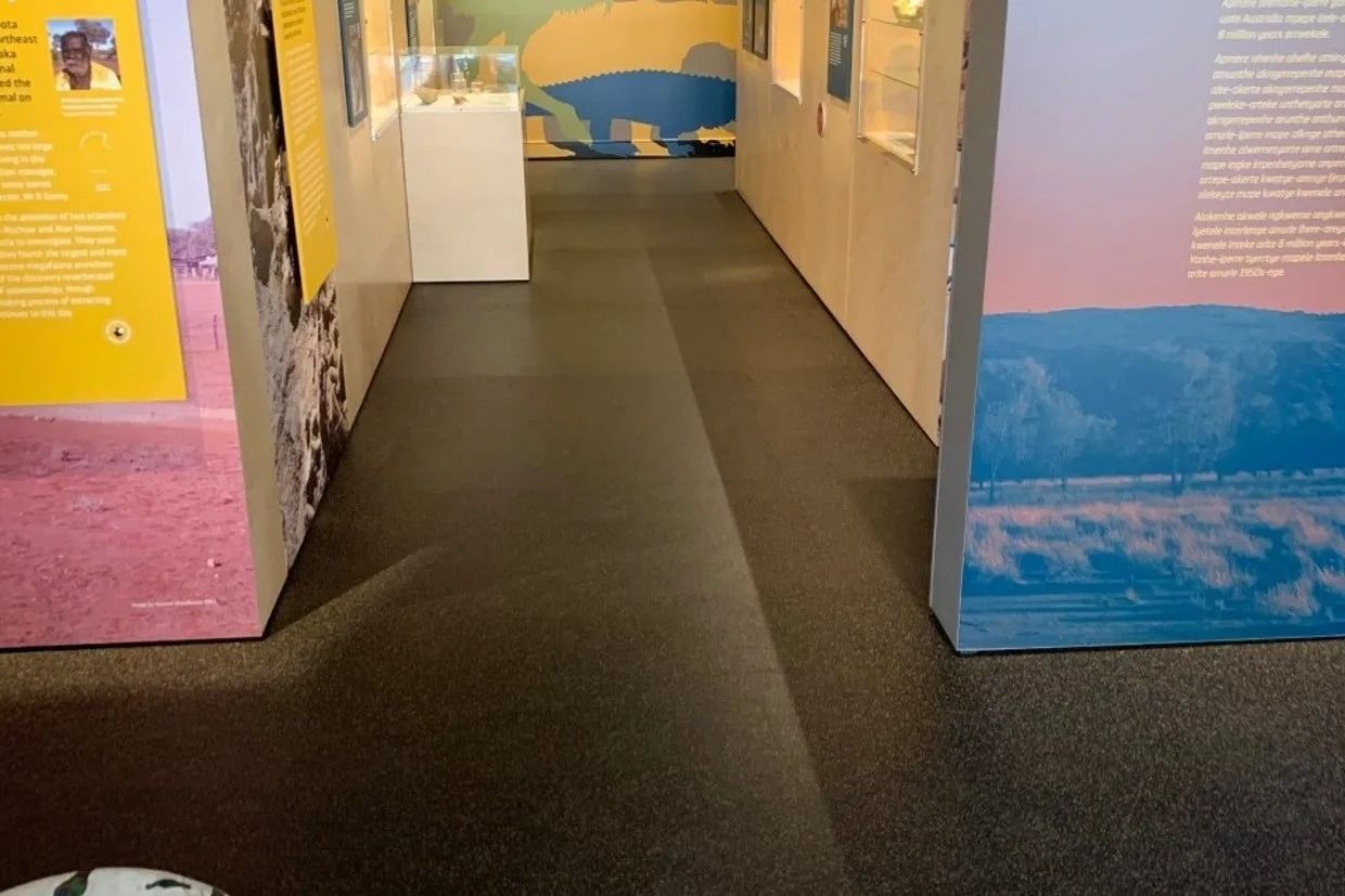 Long Hallway in a Museum With Information Displays on Either Side — Ozwide Flooring In Ciccone, NT
