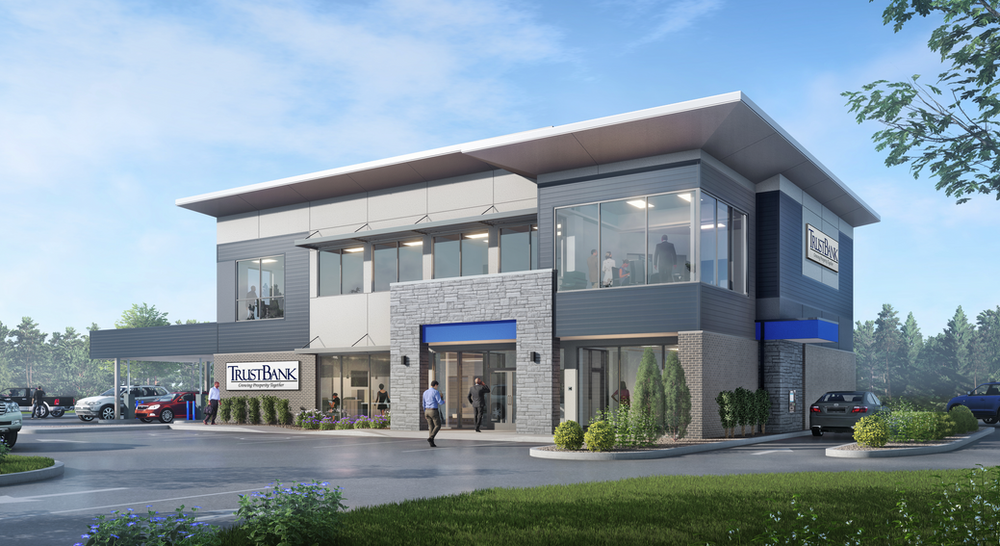 An artist 's impression of a large building with a lot of windows.