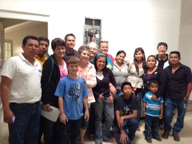 MISSION OF LOVE / WAY-BI VOLUNTEERS TAKING TIME FOR A PHOTO WHILE GOING THRU THE SITE OF THE HOUSE OF DREAMS. ( CHILDREN'S HOSPICE ) IN GUATEMALA.