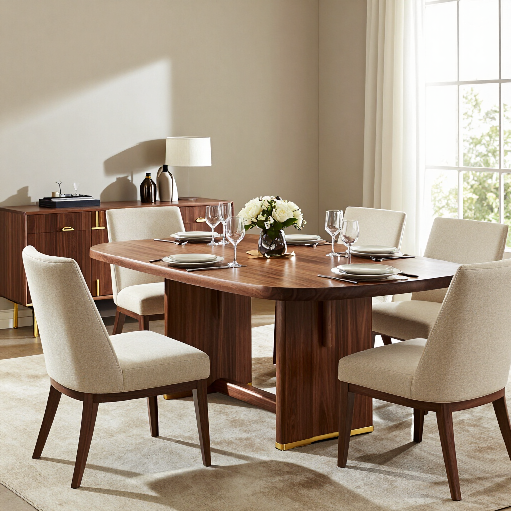 Comedor premium con muebles importados y estilo refinado.